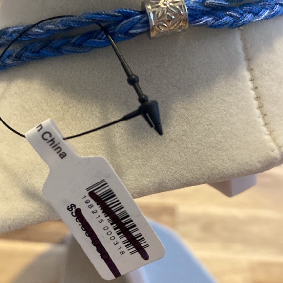 🆕 FREE PEOPLE Ride Along Braided Strand Necklace Blue - Picture 7 of 7